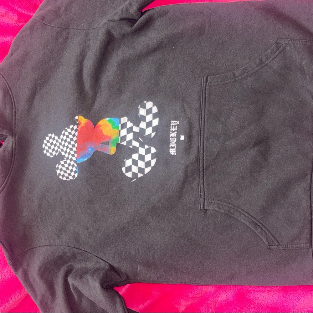 Disney Black Hoodie with Drawstring